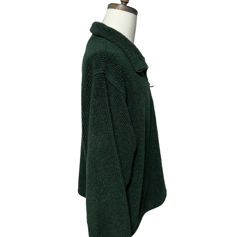 Cabelas‎ Sweater Mens XL Green 1/4 Zip Pullover Pockets Long Sleeve Sweatshirt - Picture 7 of 11
